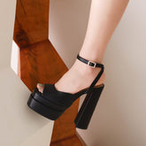 Emery Platform High Chunky Heel Ankle Strap Sandals